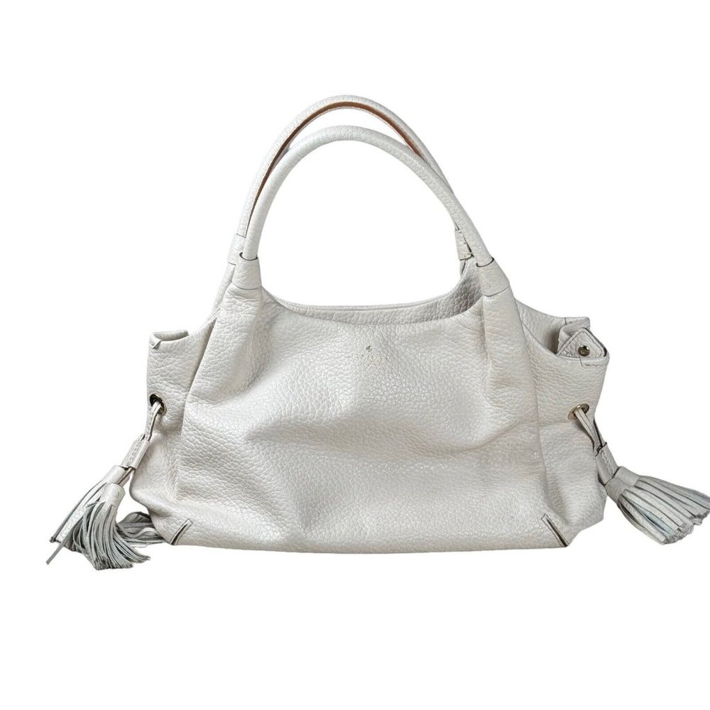 Kate Spade Cream Satchel with Tassels